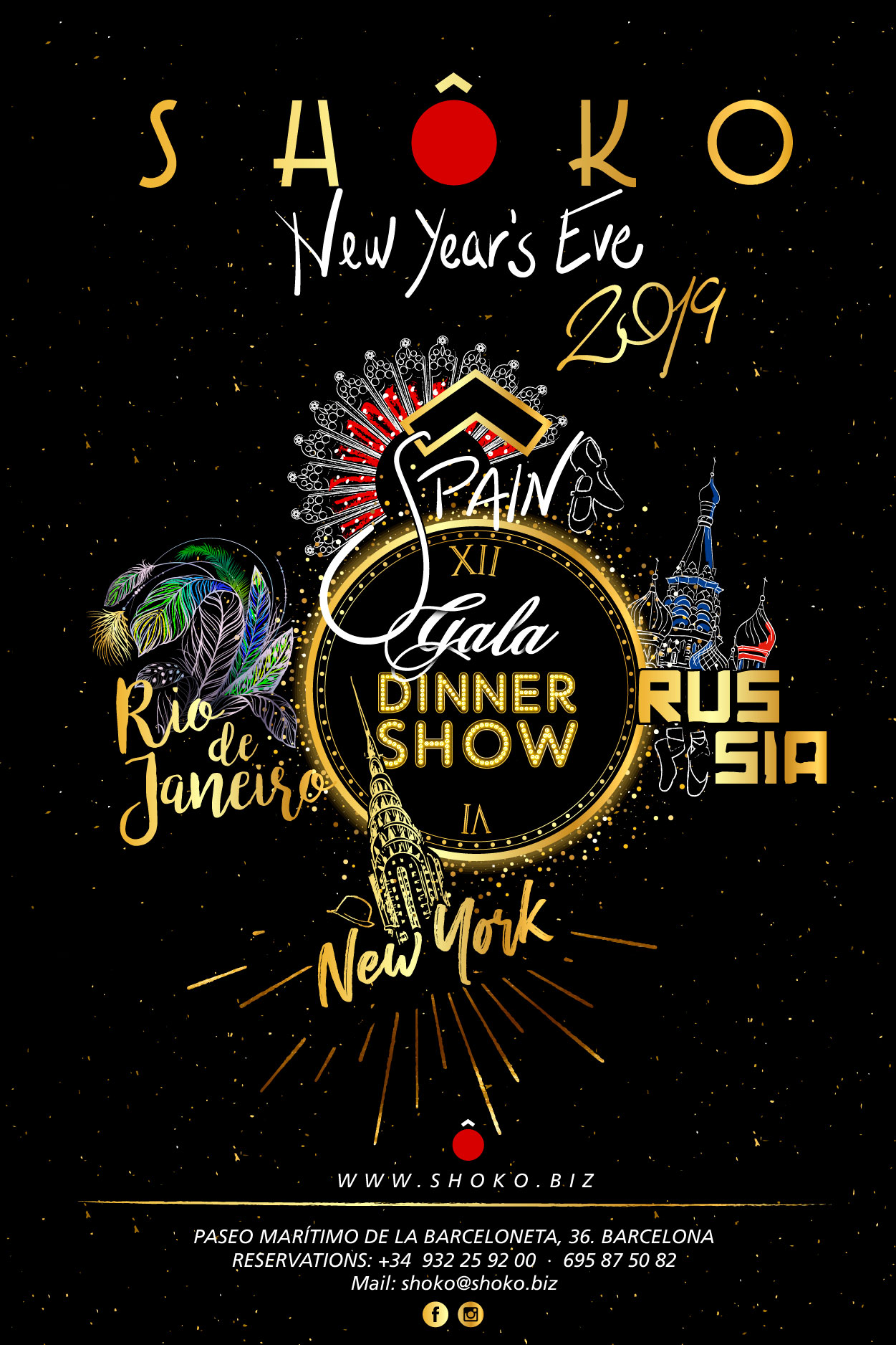New Years Eve - Gala Dinner & Cocktail Show - Shôko Barcelona ...