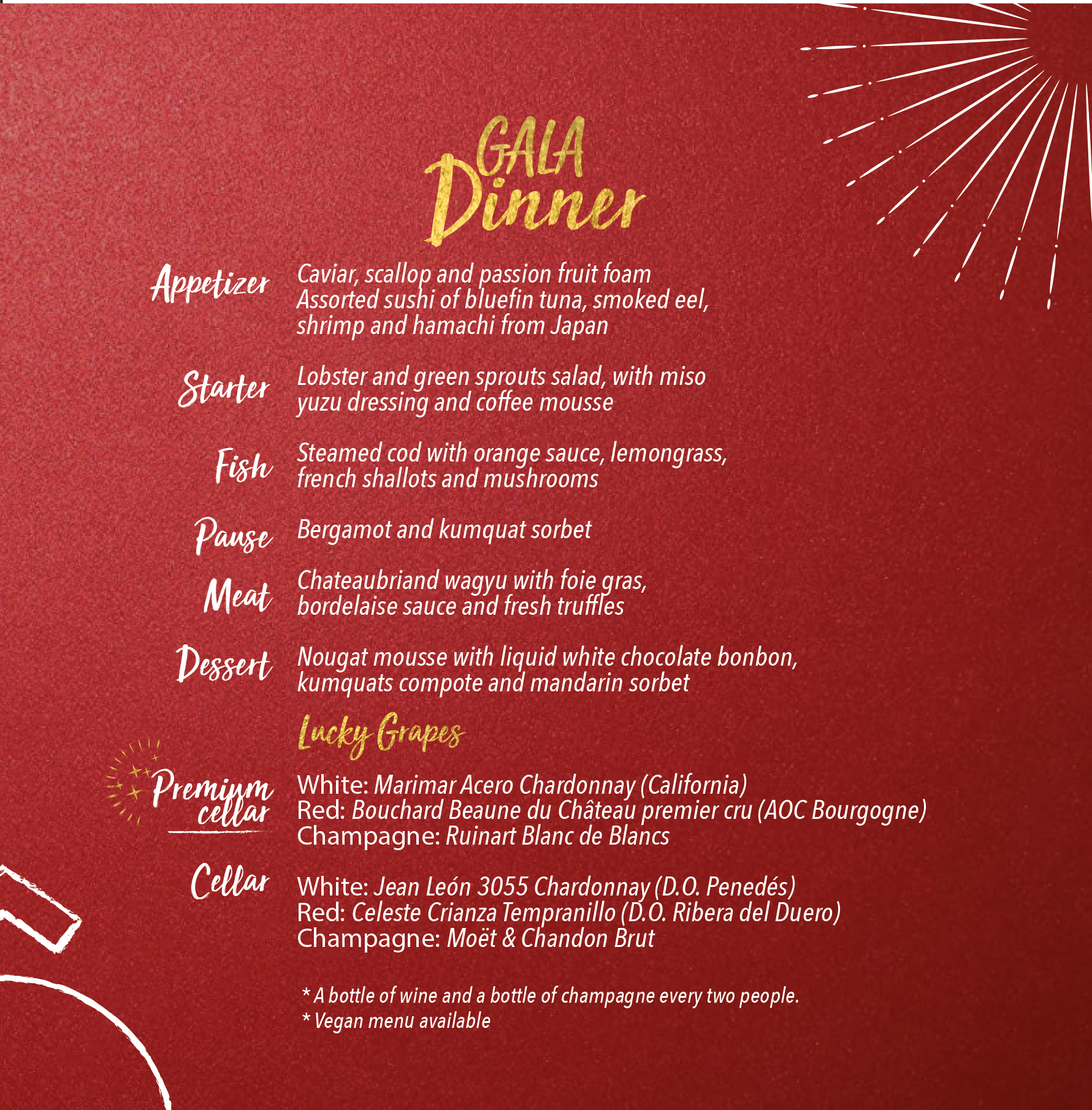 GALA DINNER SHOW – NEW YEAR’S EVE